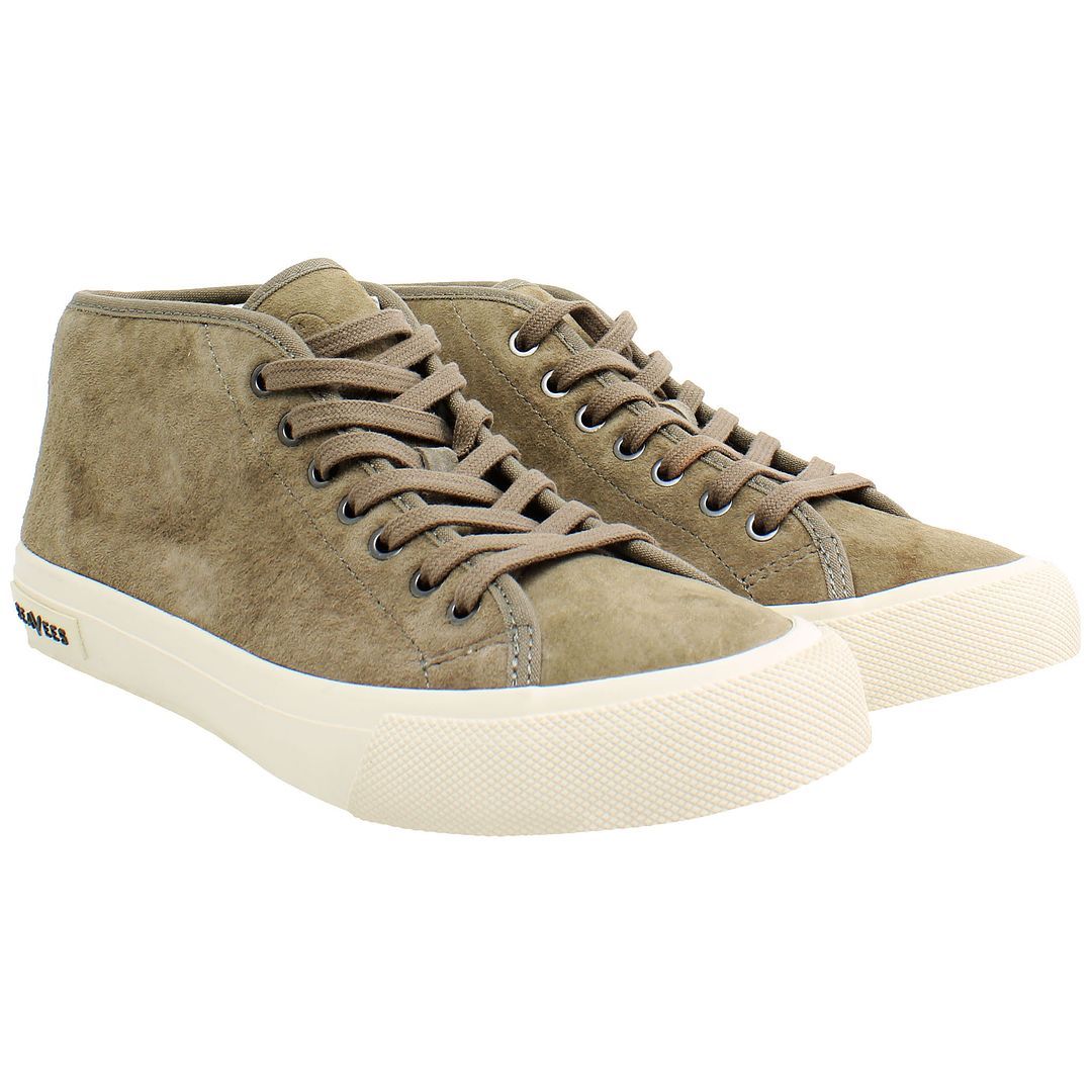 Knöchelhohe Wildleder-Sneaker zum Schnüren