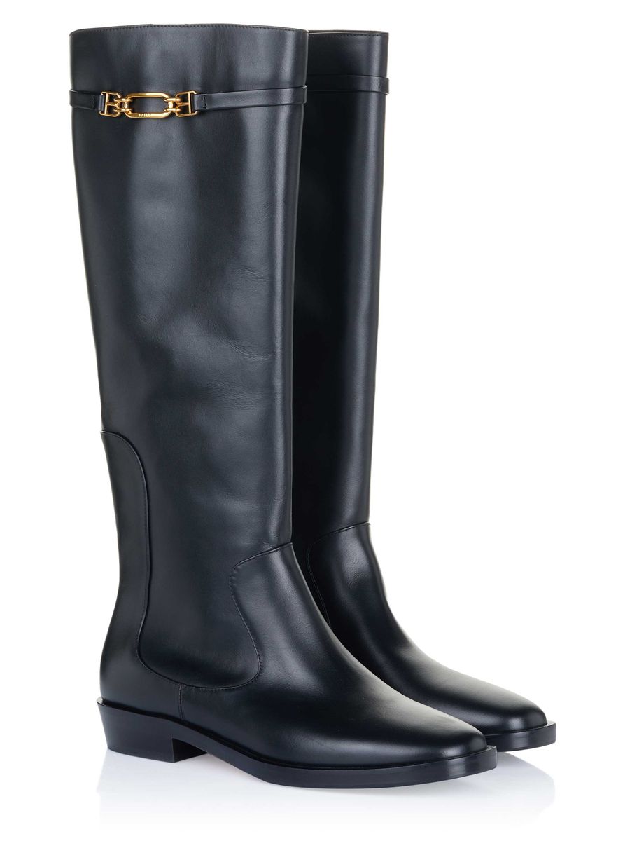 Elegante Kniehohe Lederreitstiefel