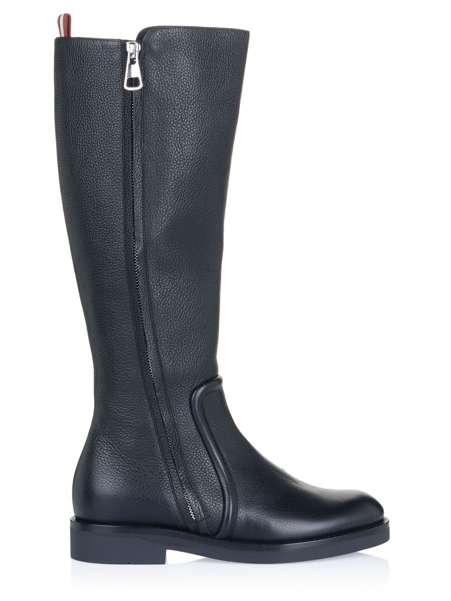 Hohe Reitstiefel aus genarbtem Leder