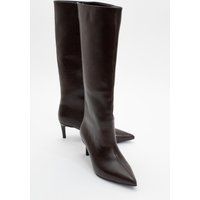 Schlanke Kniehohe Stiefel mit Pfennigabsatz
