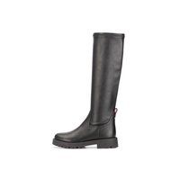 Zeitlose Kniehohe Lederstiefel mit Profilsohle