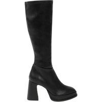 Retro Kniehohe Plateau-Stiefel