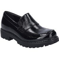 Glänzende Lack-Loafer mit Profilsohle