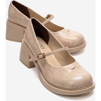 Mary Janes mit Blockabsatz und Plateau