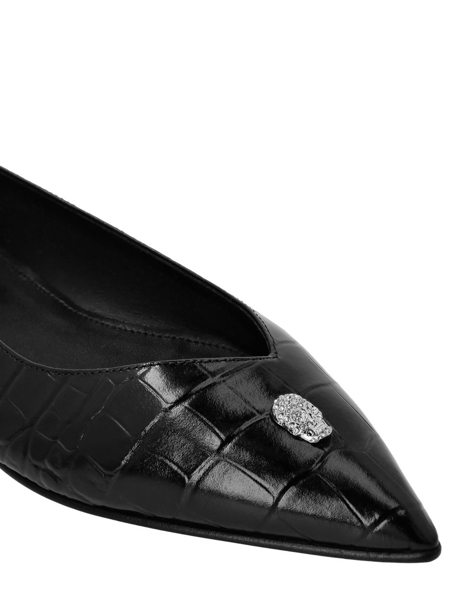 Spitze Ballerinas in Krokodil-Optik