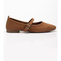 Elegante Mary Jane Ballerinas in Wildleder-Optik