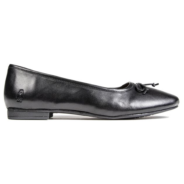 Klassische Leder-Ballerinas mit Schleife