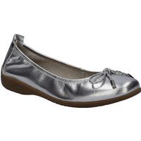 Leder-Ballerinas mit geflochtener Schleife
