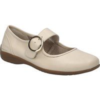 Leder-Ballerinas mit Riemchenschnalle