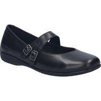 Leder-Ballerinas mit Doppel-Schnallen-Riemen