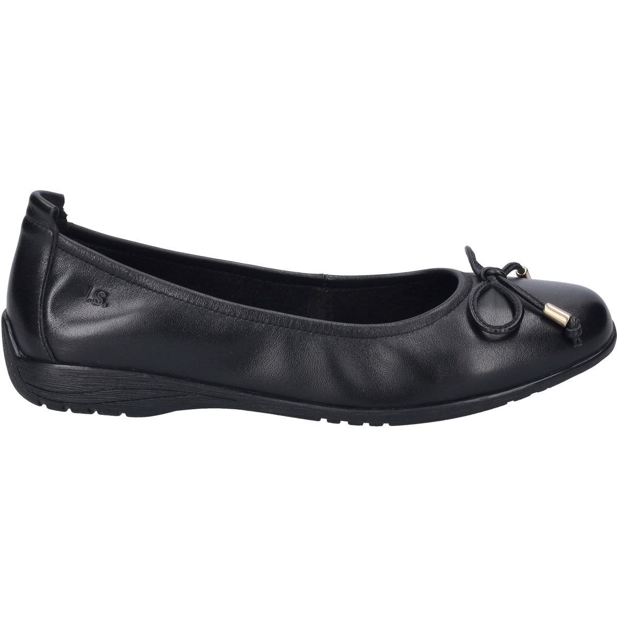 Klassische Leder-Ballerinas mit Schleife