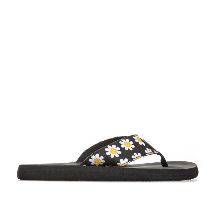 Plateau-Flip-Flops mit Gänseblümchen-Muster