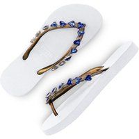 Herz-verzierte Plateau-Flip-Flops