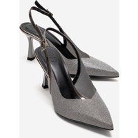 Glitzernde Pointed-Toe Slingback-Pumps