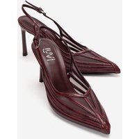 Architektonische Mesh-Slingbacks mit spitzer Kappe