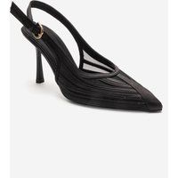 Slingback-Stilettos mit Mesh und Struktur