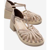 T-Strap-Sandalen mit Blockabsatz
