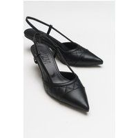 Gesteppte Slingback-Pumps mit spitzer Kappe