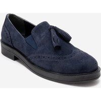 Veloursleder Loafer mit Quasten