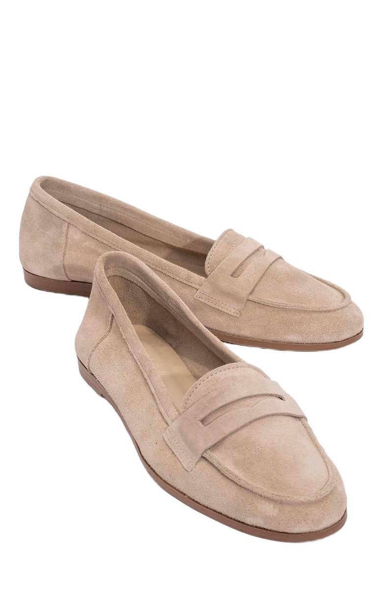Klassische Wildleder-Penny-Loafer