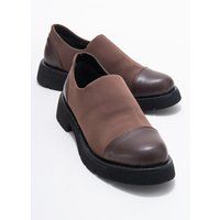 Chunky Scuba-Loafer aus Materialmix