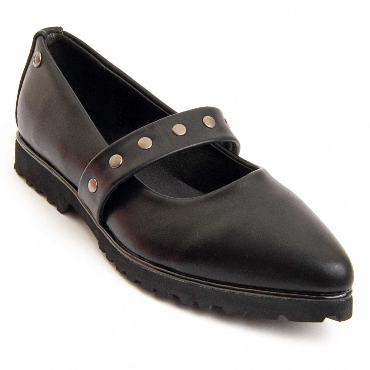 Mary Jane Schuhe mit Nietenriemen