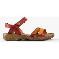 Mehrfarbige Leder-Komfortsandalen