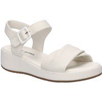 Minimalistische Leder Plateau-Keilsandalen