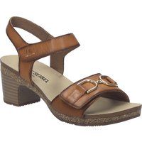 Leder-Sandalette mit Blockabsatz und Schnalle