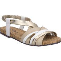 Riemchensandalen mit Metallic-Effekt