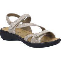 Schimmernde Komfort-Sandalen mit Klettverschluss