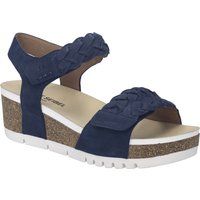 Keilsandalen mit geflochtenem Leder