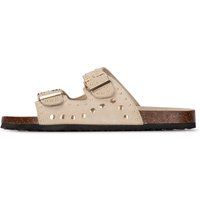 Besetzte Kork-Sandalen mit Doppelriemen