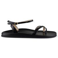 Minimalistische Leder-Sandalen mit Knöchelriemen