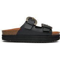Plateau-Sandalen mit zwei Schnallen