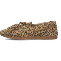 Slipper mit Leopardenmuster und Quasten
