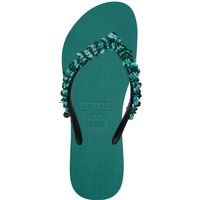Handbestickte tropische Flip-Flops