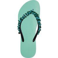 Handgefertigte, perlenbestickte Tropen-Sandalen