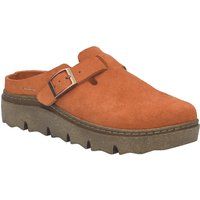 Plateau-Mules aus Wildleder mit Schnalle