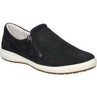Perforierte Leder-Slipper mit Reißverschluss