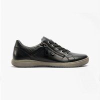Leder Low-Top Sneaker mit Reißverschluss