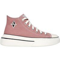 High-Top Plateau-Sneaker aus Segeltuch