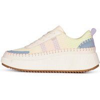 Strukturierter Plateau-Sneaker mit Ziernaht