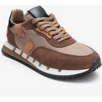 Plateau-Sneaker aus Wildleder und Nylon