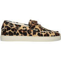 Deck-Sneaker mit Leoparden-Print