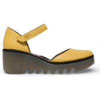 Leder-Keilsandalen im Mary-Jane-Stil