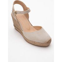 Keilabsatz-Espadrillen aus Wildleder