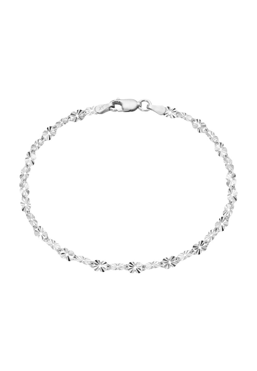 Funkelndes Silberarmband mit Diamantschliff