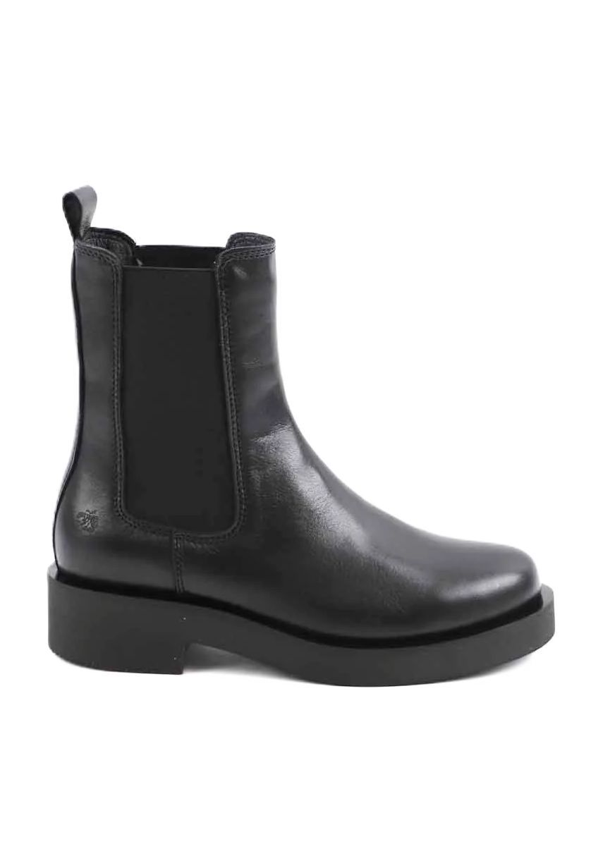 Chunky Plateau-Stiefeletten aus Leder
