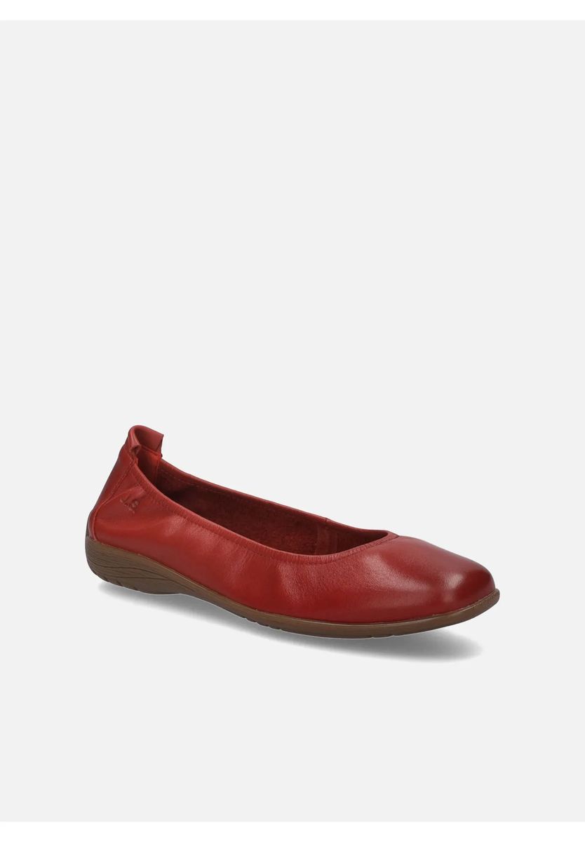Klassische Lederballerinas mit Gummizug